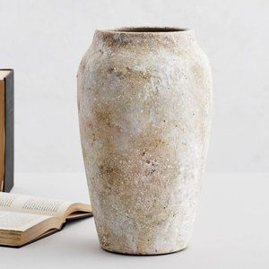 Pottery Barn, Artisan Terracotta Vase, Medium - Natural